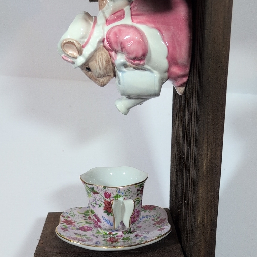 Rustic Wooden Handmade Bird Feeder Garden Tea Party - Picture 5 of 16